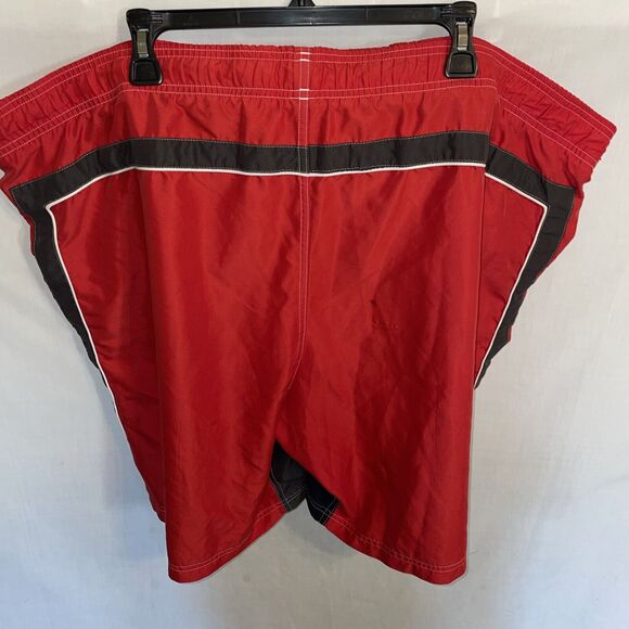 Speedo Swim Trunks Men’s Size 52 Red Blue Drawstring Inseam 9 Abrasions - Picture 8 of 12